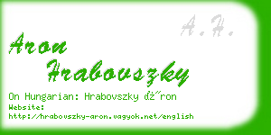 aron hrabovszky business card